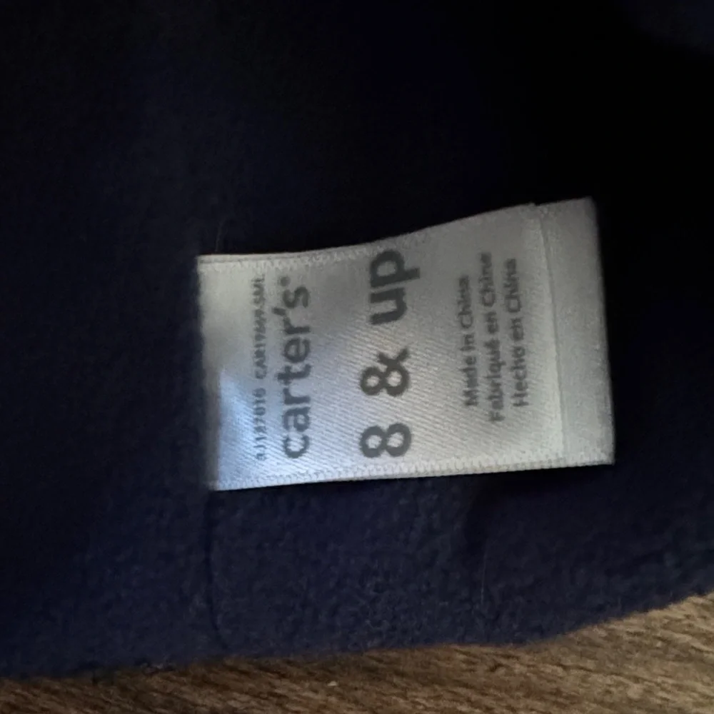 Gray and Blue Knit Beanie
